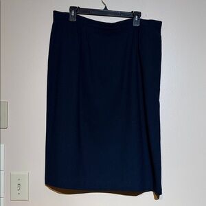Vintage wool Kasper Classic deep blue  Pencil Skirt